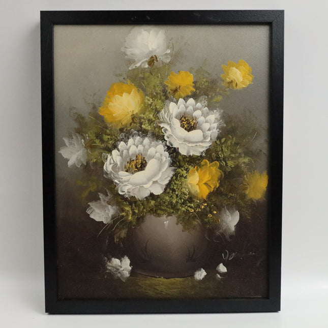 Handgeschilderd Schilderij 'Witte Bloemen'