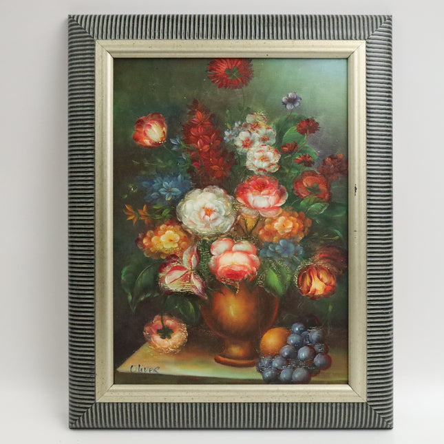 Handgeschilderd Schilderij 'Kleurrijke Bloemen'