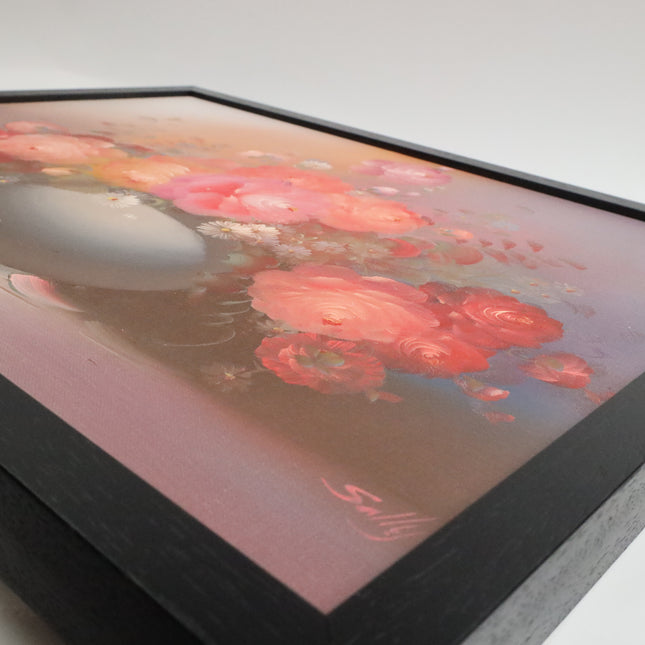 Handgeschilderd Schilderij 'Rode Bloemen'
