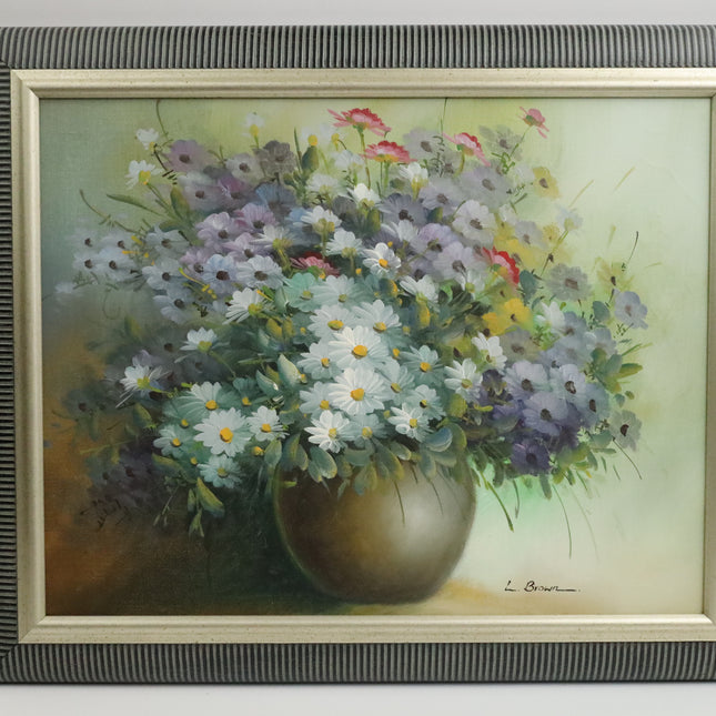 Handgeschilderd Schilderij 'Bloemenvaas'