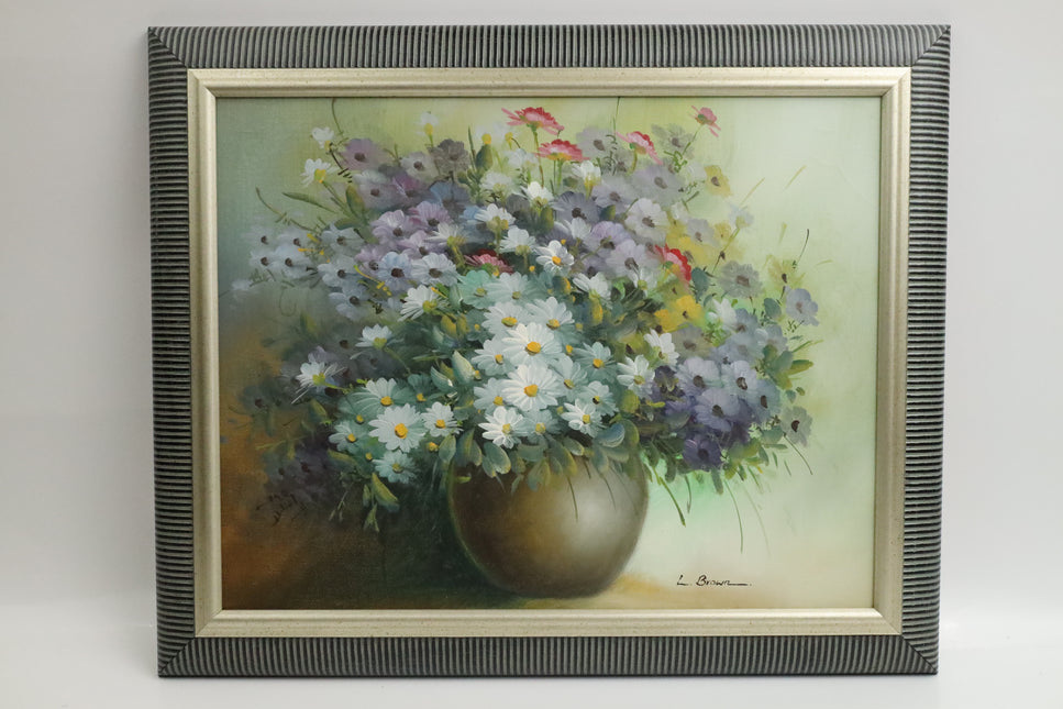 Handgeschilderd Schilderij 'Bloemenvaas'