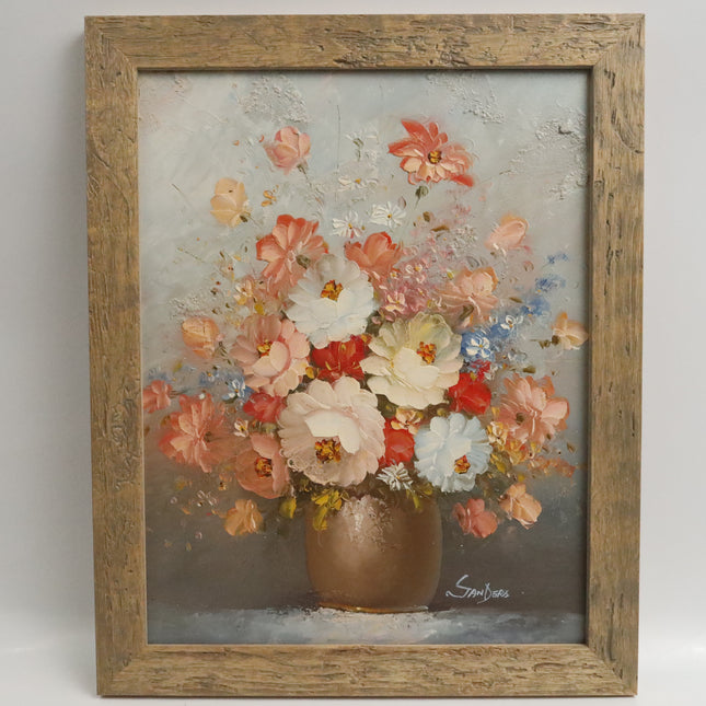 Handgeschilderd Schilderij 'Bloemenvaas'