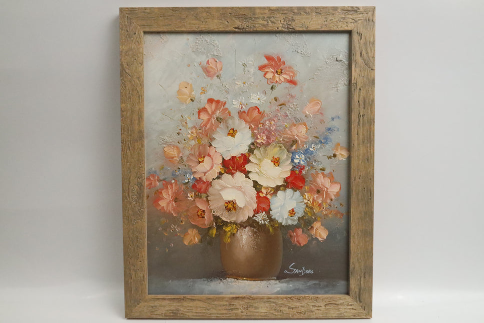 Handgeschilderd Schilderij 'Bloemenvaas'