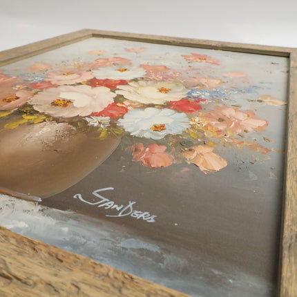 Handgeschilderd Schilderij 'Bloemenvaas'