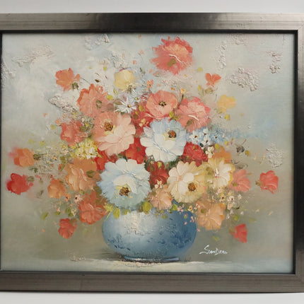 Handgeschilderd Schilderij 'Bloemenvaas'