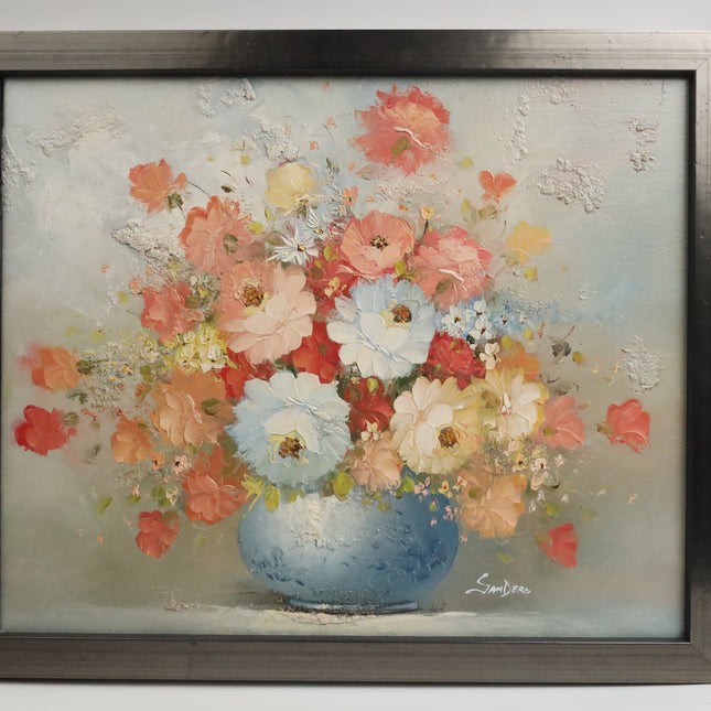 Handgeschilderd Schilderij 'Bloemenvaas'