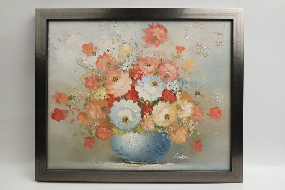 Handgeschilderd Schilderij 'Bloemenvaas'