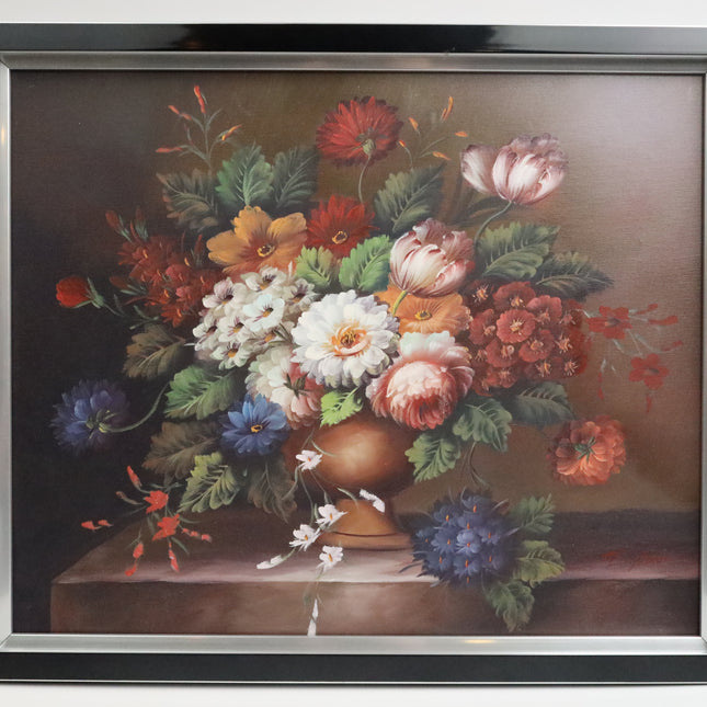 Handgeschilderd Schilderij 'Kleurrijk Boeket'