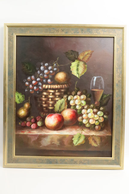 Handgeschilderd Schilderij 'Fruitmandje'
