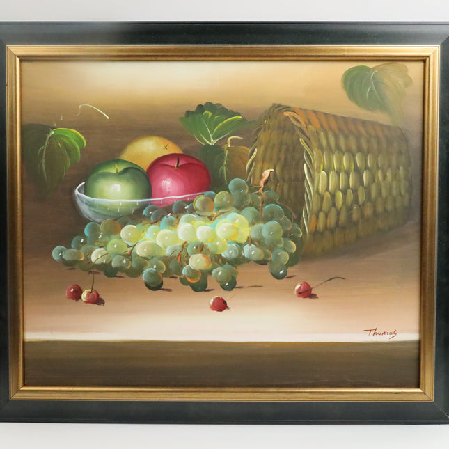 Handgeschilderd Schilderij 'Druiventros'