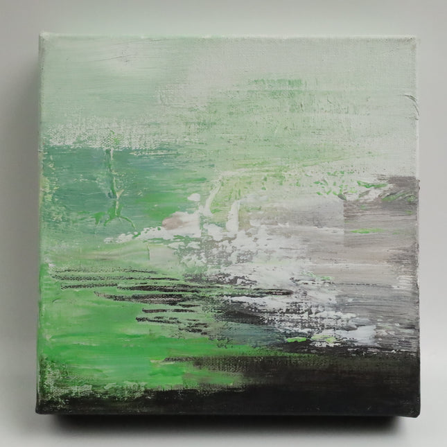 Handgeschilderd Schilderij 'Groene Horizon'