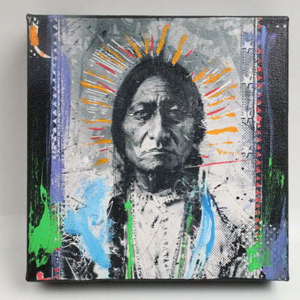 Handgeschilderd Schilderij 'Zonnekroon'