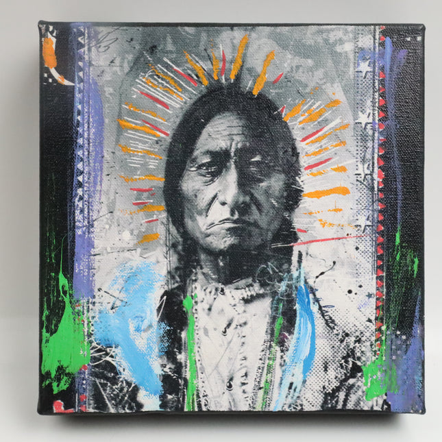 Handgeschilderd Schilderij 'Zonnekroon'