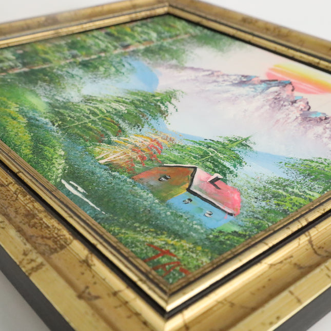 Handgeschilderd Schilderij 'Huis in het Bos'