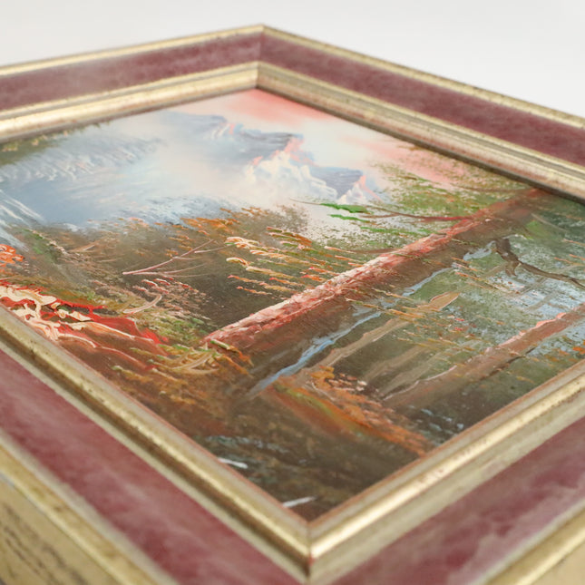 Handgeschilderd Schilderij 'Beekje door het Bos'