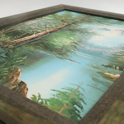 Handgeschilderd Schilderij 'Boom aan het Water'
