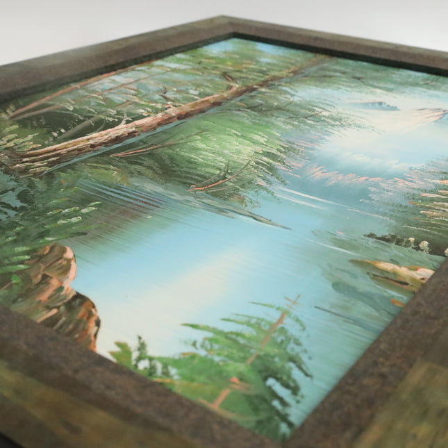 Handgeschilderd Schilderij 'Boom aan het Water'
