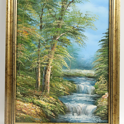 Handgeschilderd Schilderij 'Beekje'