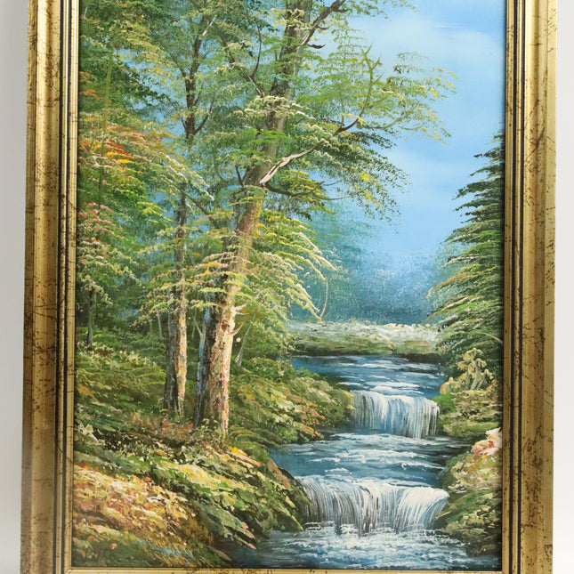 Handgeschilderd Schilderij 'Beekje'