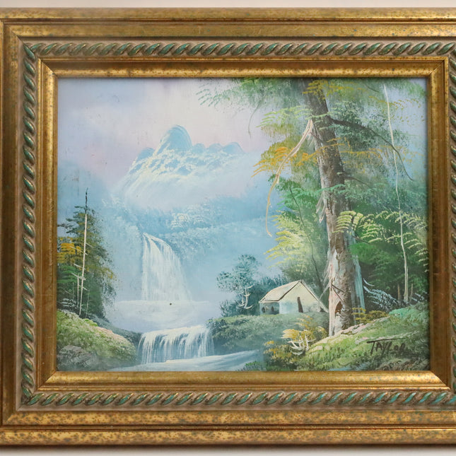 Handgeschilderd Schilderij 'Waterfall'