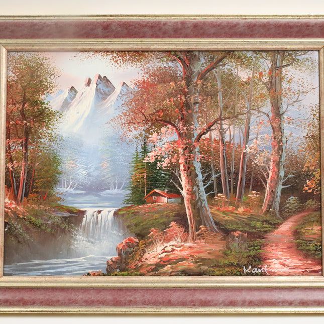 Handgeschilderd Schilderij 'Uitzicht'
