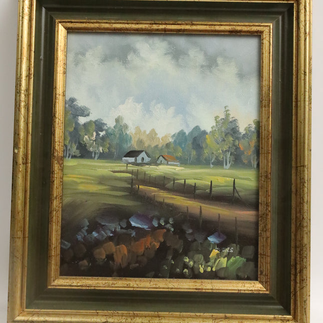 Handgeschilderd Schilderij 'Boerenweggetje'
