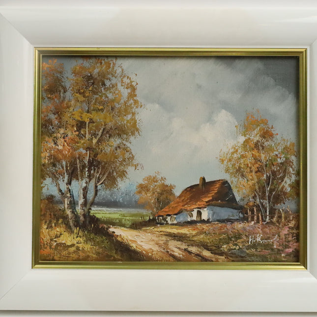 Handgeschilderd Schilderij 'Boerderij'