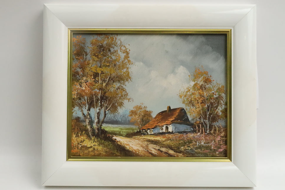 Handgeschilderd Schilderij 'Boerderij'