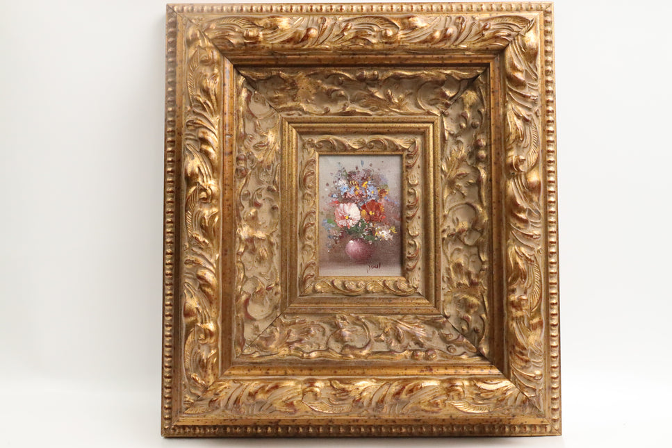 Handgeschilderd Schilderij 'Bloemenportret'