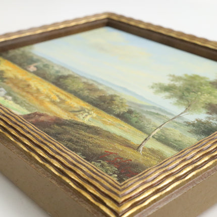 Handgeschilderde Schilderij 'Platteland uitzicht'