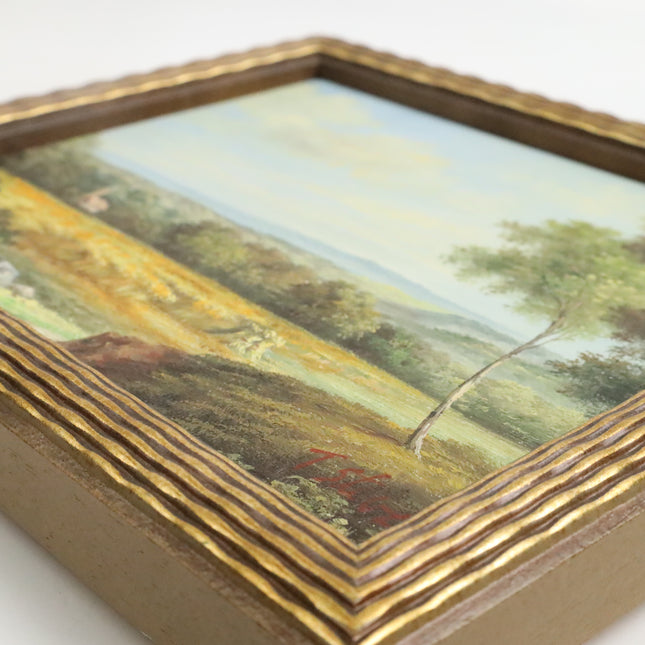 Handgeschilderde Schilderij 'Platteland uitzicht'