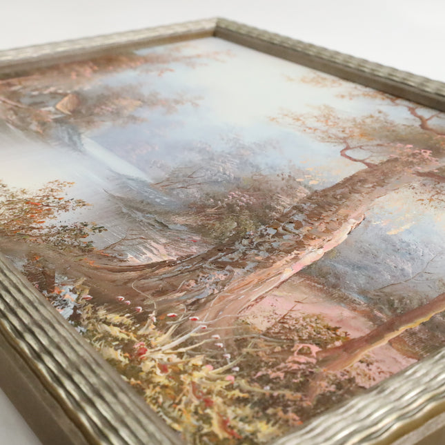 Handgeschilderd Schilderij 'Huisje in het Bos'