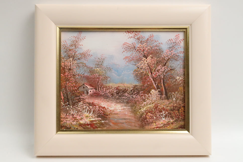 Handgeschilderd Schilderij 'Bos in de lente'