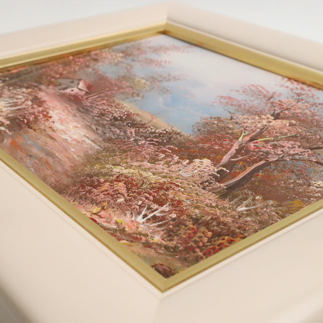 Handgeschilderd Schilderij 'Bos in de lente'