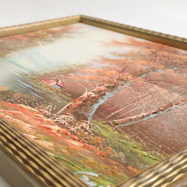 Handgeschilderd Schilderij 'Huisje aan de Rivier'