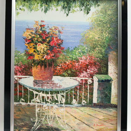 Handgeschilderd Schilderij 'Terras'