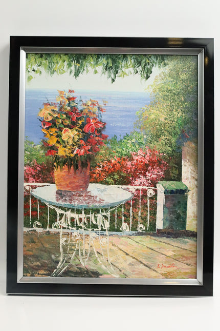 Handgeschilderd Schilderij 'Terras'