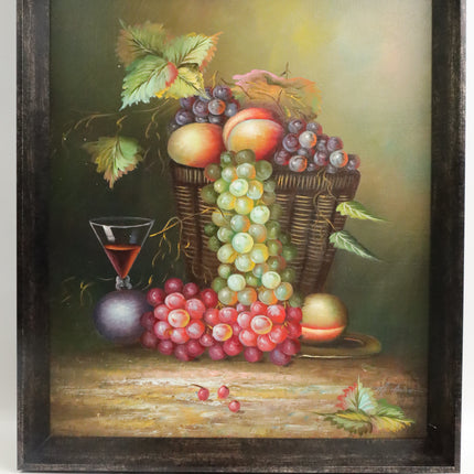 Handgeschilderd Schilderij 'Fruitmand'