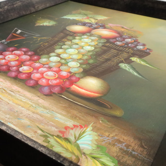 Handgeschilderd Schilderij 'Fruitmand'