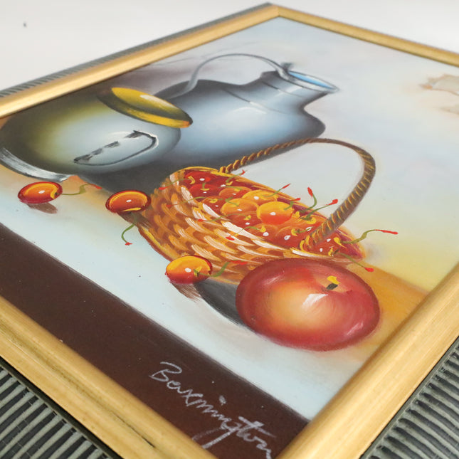 Handgeschilderd Schilderij 'Portret Fruitmand'