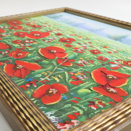 Handgeschilderd Schilderij 'Bloemenveld'