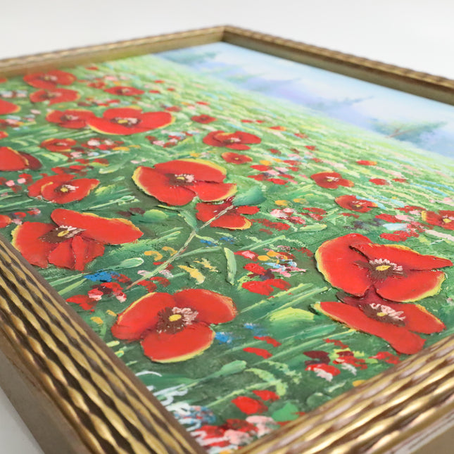 Handgeschilderd Schilderij 'Bloemenveld'