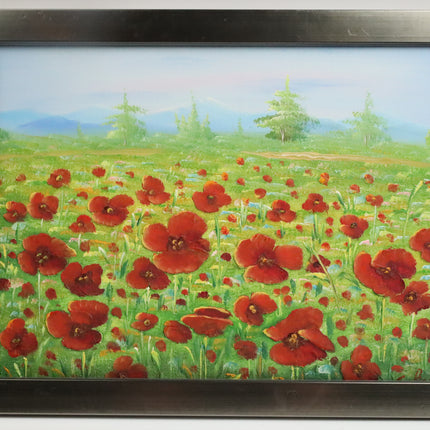 Handgeschilderd Schilderij 'Bloemenveld'