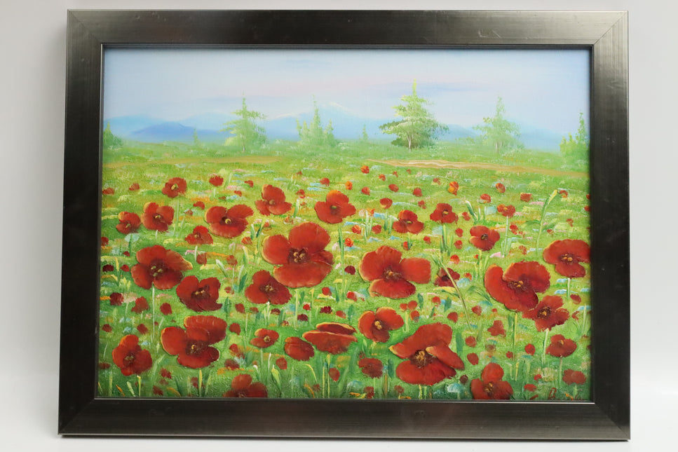 Handgeschilderd Schilderij 'Bloemenveld'