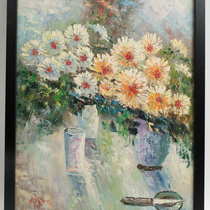 Handgeschilderd Schilderij 'Bloemen'