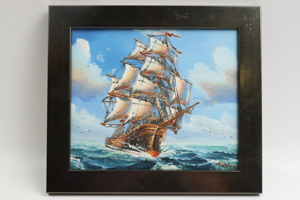 Handgeschilderd Schilderij 'Schip'