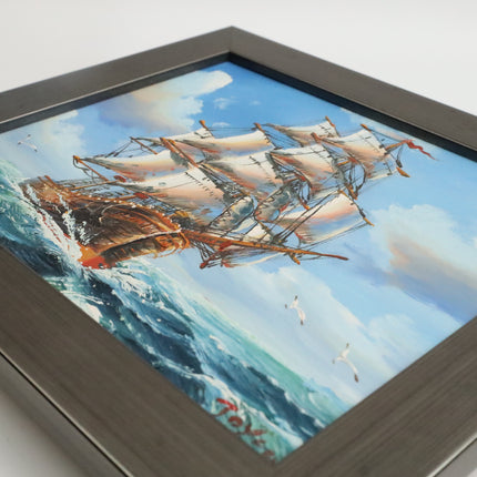 Handgeschilderd Schilderij 'Schip'