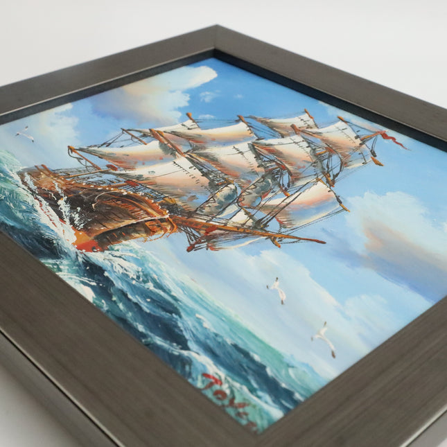 Handgeschilderd Schilderij 'Schip'