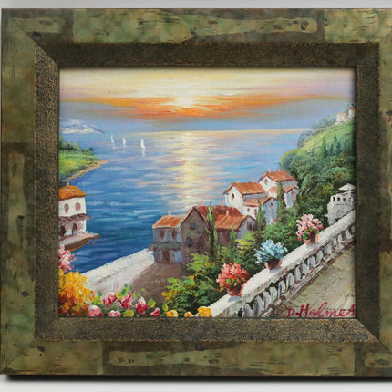 Handgeschilderd Schilderij 'Zonsondergang'