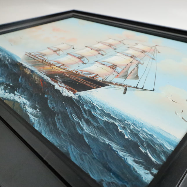 Handgeschilderd Schilderij 'Groot Zeilschip'